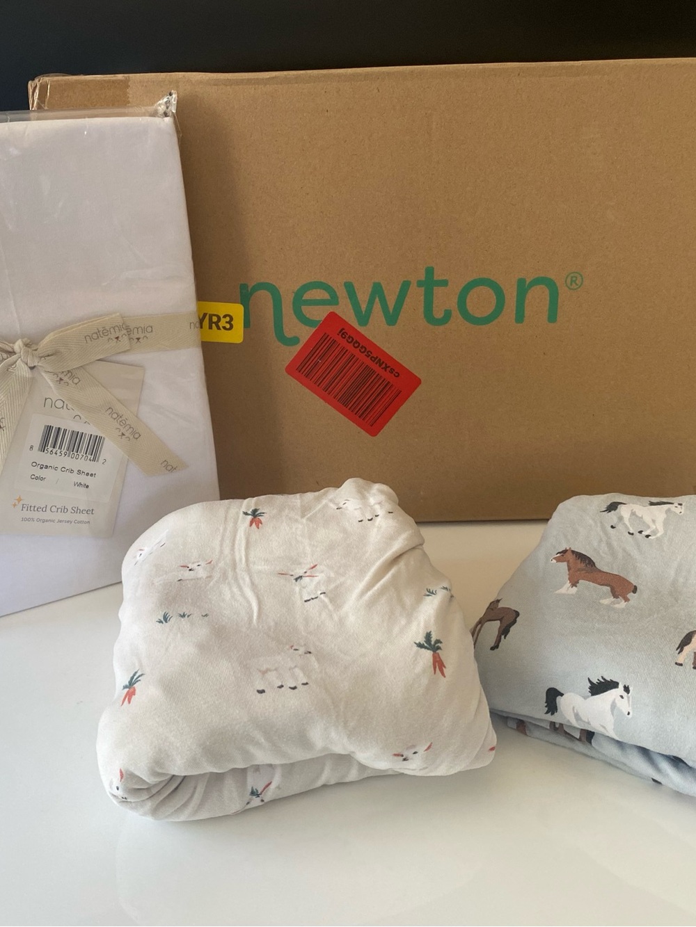 LOT of Kyte Baby and Newton Organic Cotton Baby Crib Mattress Pad and Sheet